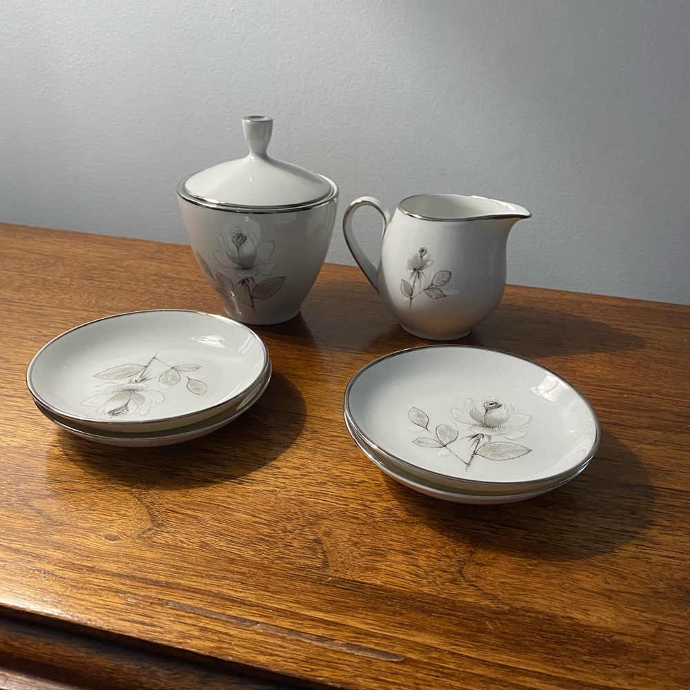 Elegant Floral China Dish Set